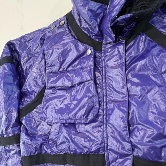 Free People Movement Vagabond Fleece Bomber Jacket Women’s XS Purple Packable - Picture 4 of 11